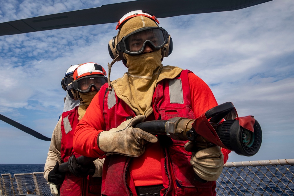 Sailors Conduct Crash and Salvage Drill Aboard USS John Finn (DDG 113)