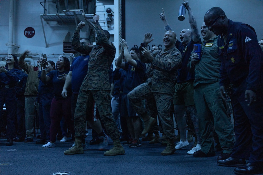 USS America sumo wrestling competition