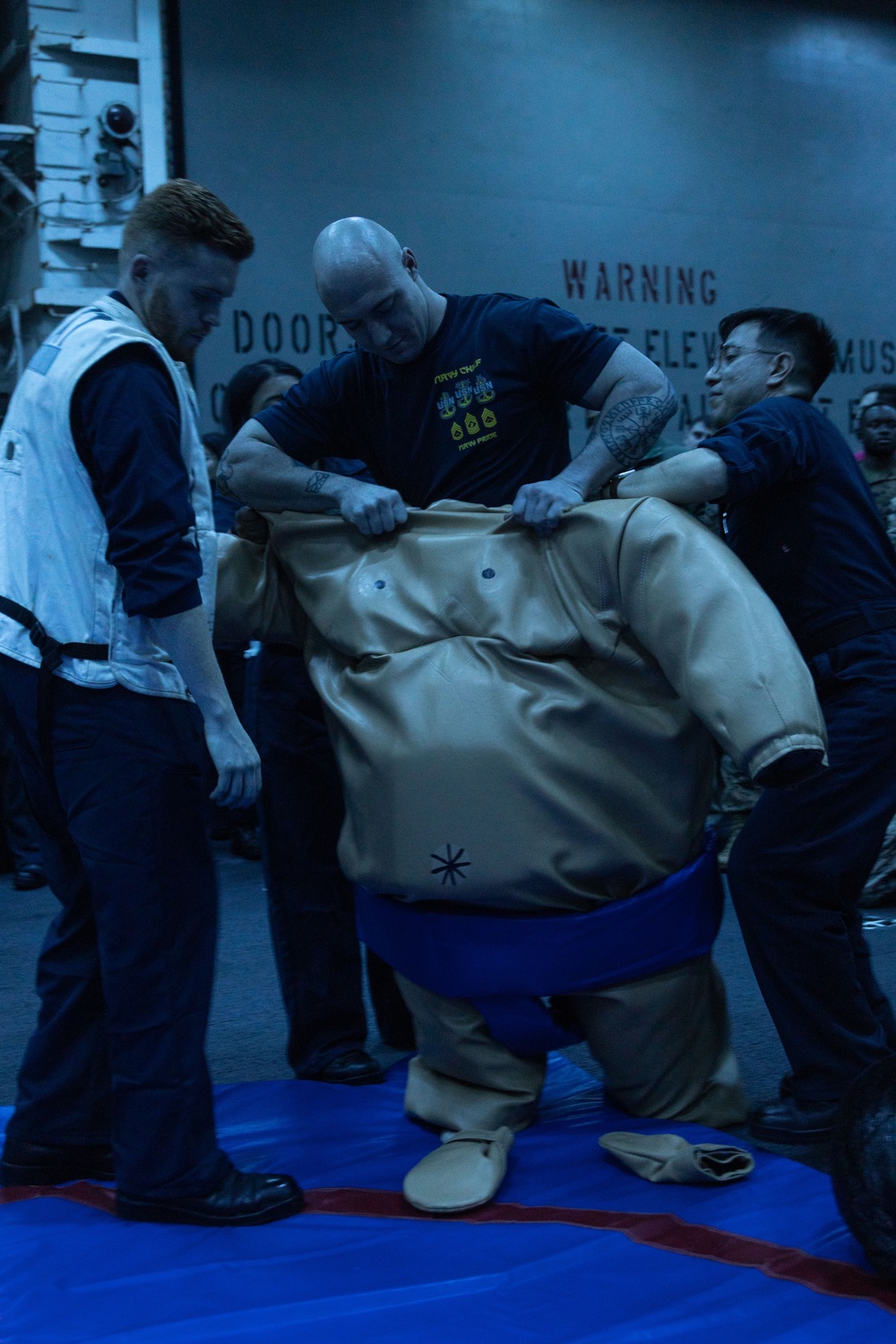 USS America sumo wrestling competition