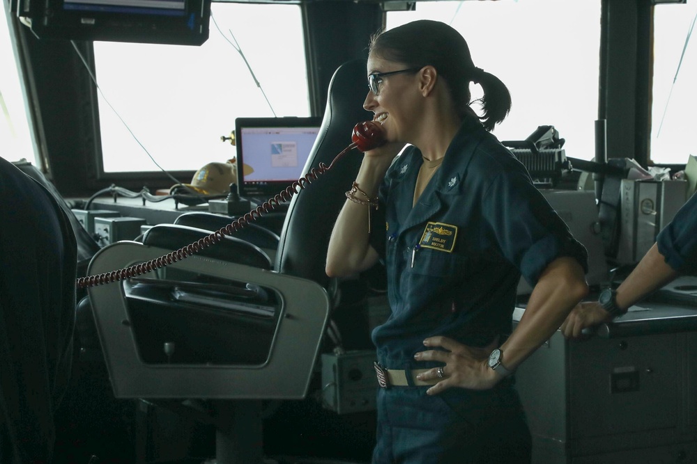 USS Thomas Hudner Patrols Strait of Hormuz