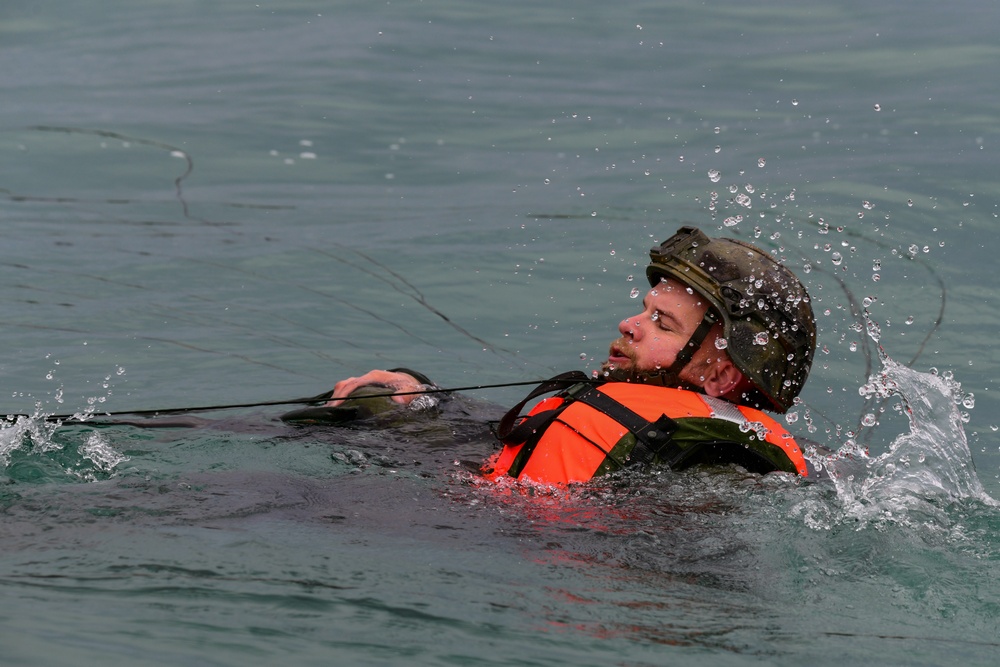 Sky Soldiers team up with German paratroopers to jump into Lake Constance
