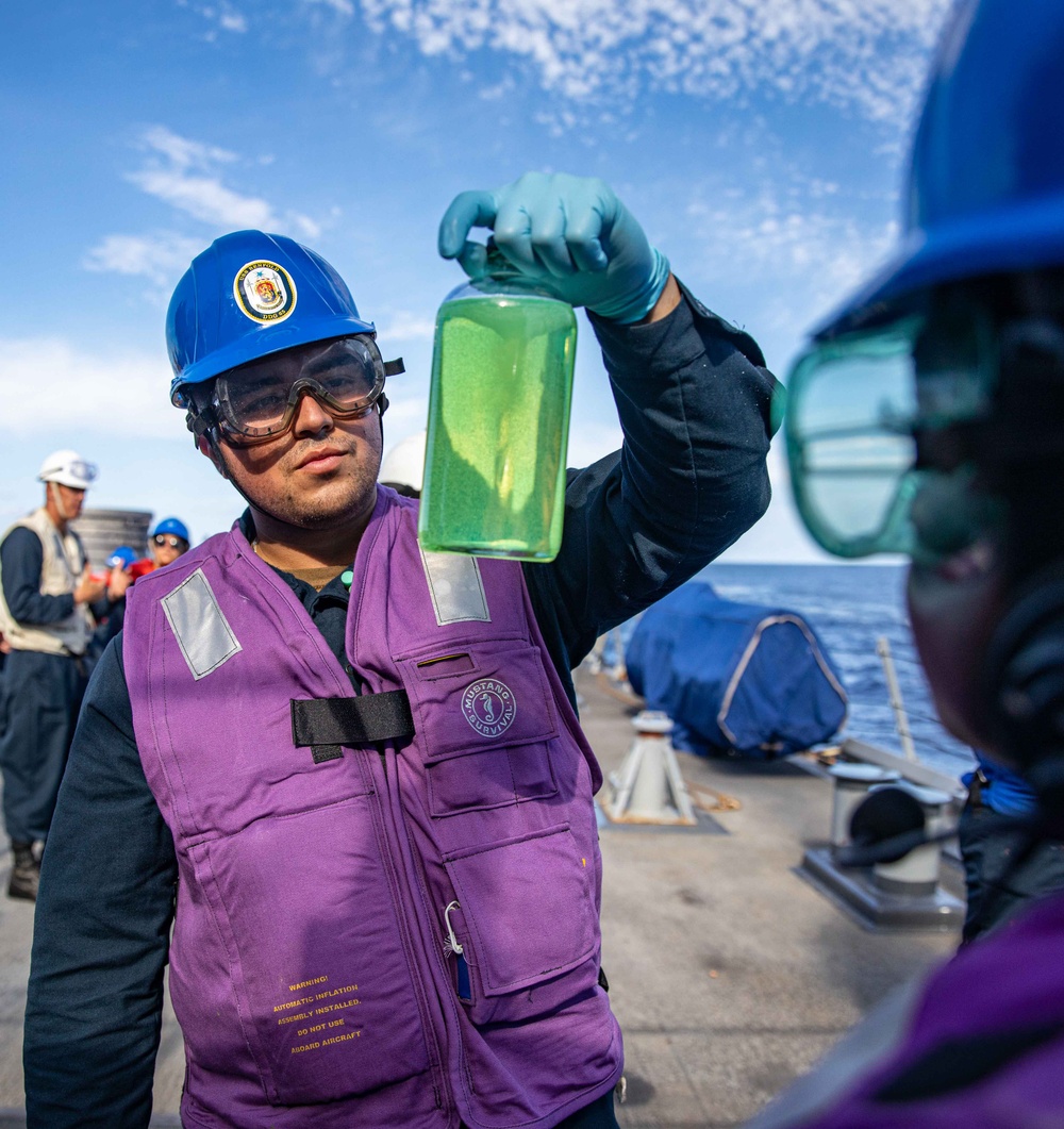 USS Benfold Conducts a Replenishment-at-sea