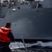 USS Rafael Peralta (DDG 115) conducts a replenishment-at-sea with the Military Sealift Command fleet replenishment oiler USNS Matthew Perry (T-AKE 9)