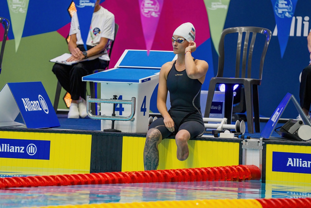 Sgt. 1st Class Elizabeth Marks Competes at 2023 Para Swimming World Championships