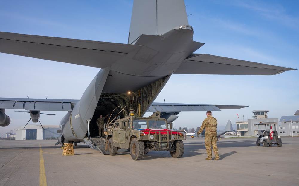 C-130J transports first Chilean Humvee during Southern Star 23