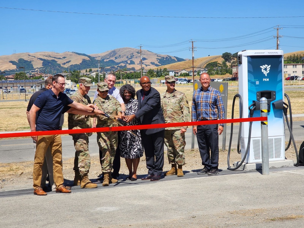 Parks Reserve Forces Training Area Electric Vehicle Charging Stations Ribbon Cutting Ceremony