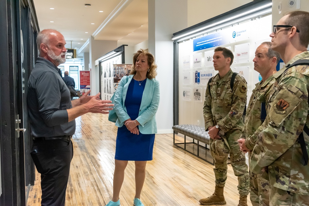 USAFA and AFWERX Tour Dayton Arcade "HUB"