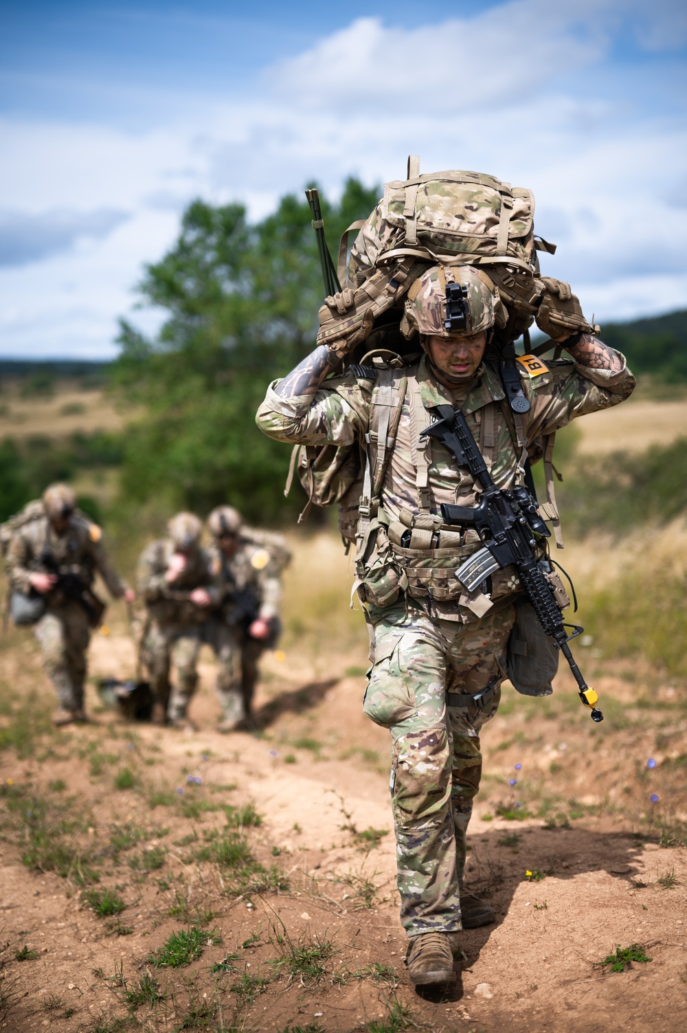 173rd Airborne Brigade Soldier Carries Additional Equipment