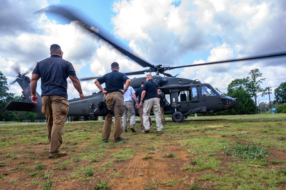 21st WMD-CST trains at at the New Jersey Vietnam Veterans' Memorial