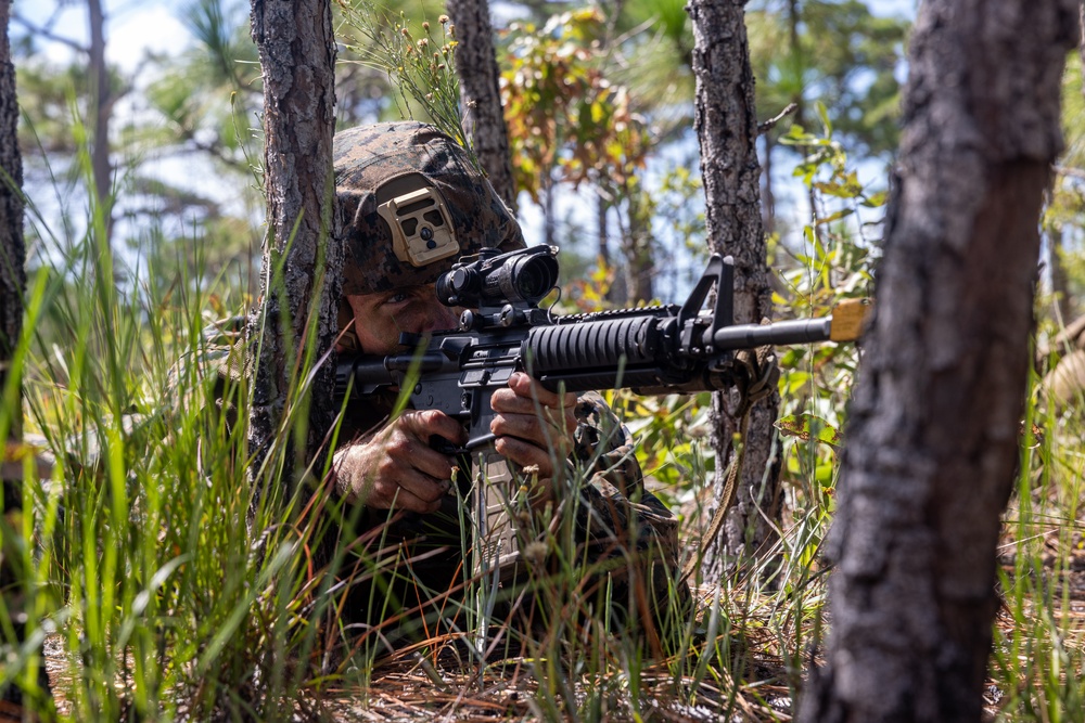 Midshipmen conduct fire and maneuver during CORTRAMID