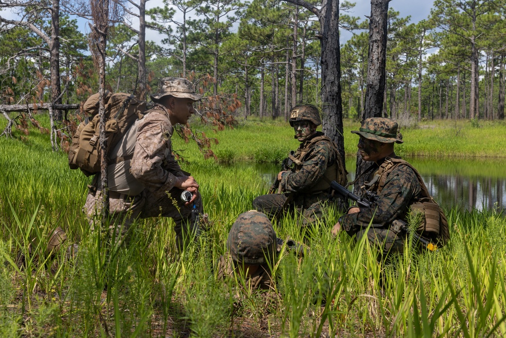 Midshipmen conduct fire and maneuver during CORTRAMID