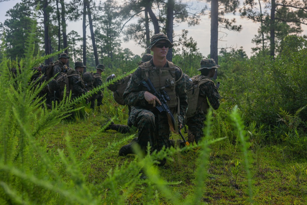 Midshipmen conduct fire and maneuver during CORTRAMID