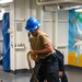 USS Ronald Reagan (CVN 76) Sailors conduct anchor drop test