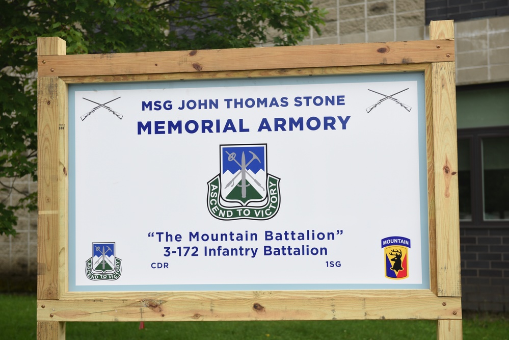 Vermont National Guard Armory Renamed to MSG Stone Memorial Armory