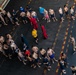 USS Ronald Reagan (CVN 76) celebrates the 20th anniversary of its commissioning with a swim call