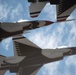 The United States Air Force Demonstration Squadron “Thunderbirds” perform at the Sioux Falls Airshow