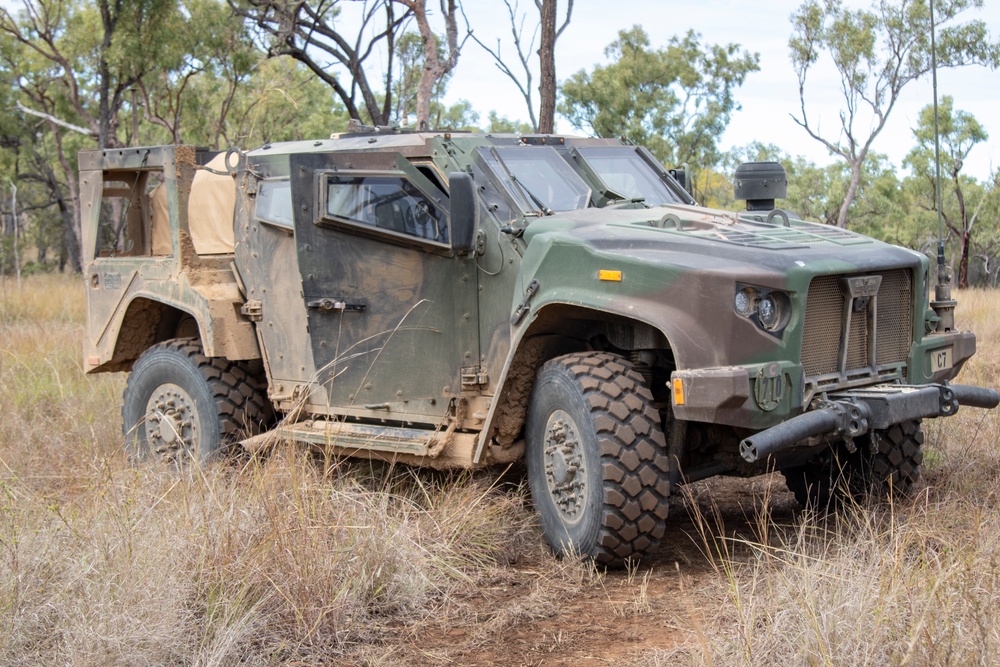 Soldiers conduct field maneuvers during Talisman Sabre 23