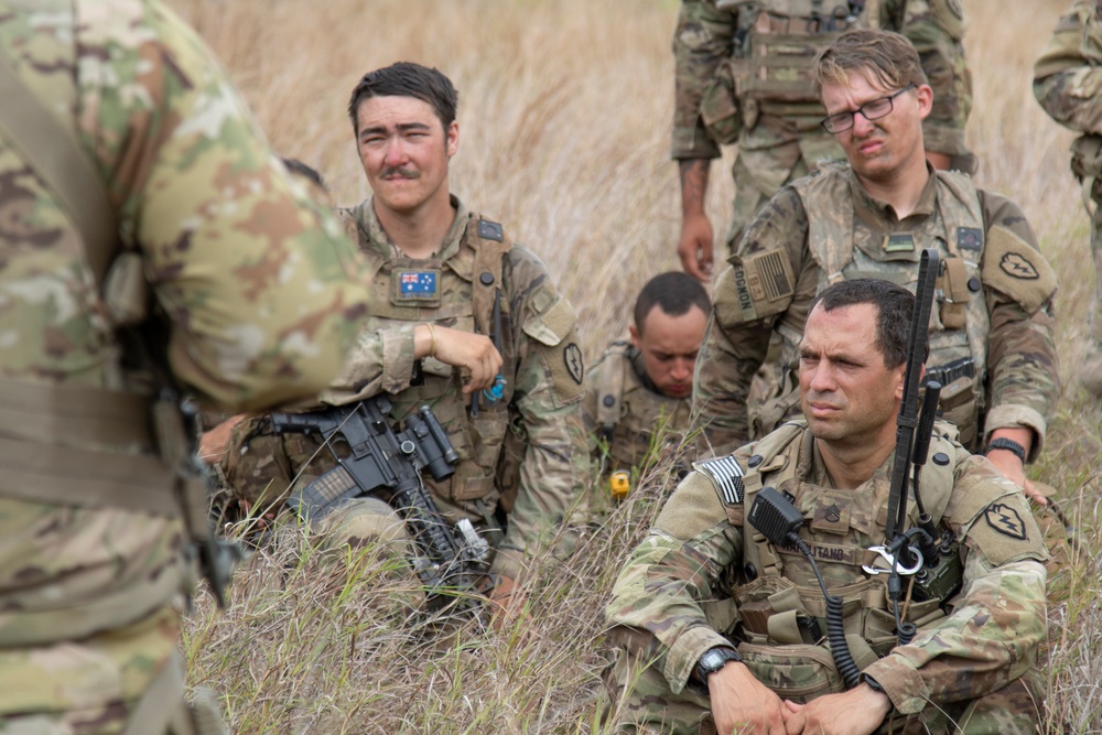 Soldiers conduct field maneuvers during Talisman Sabre 23