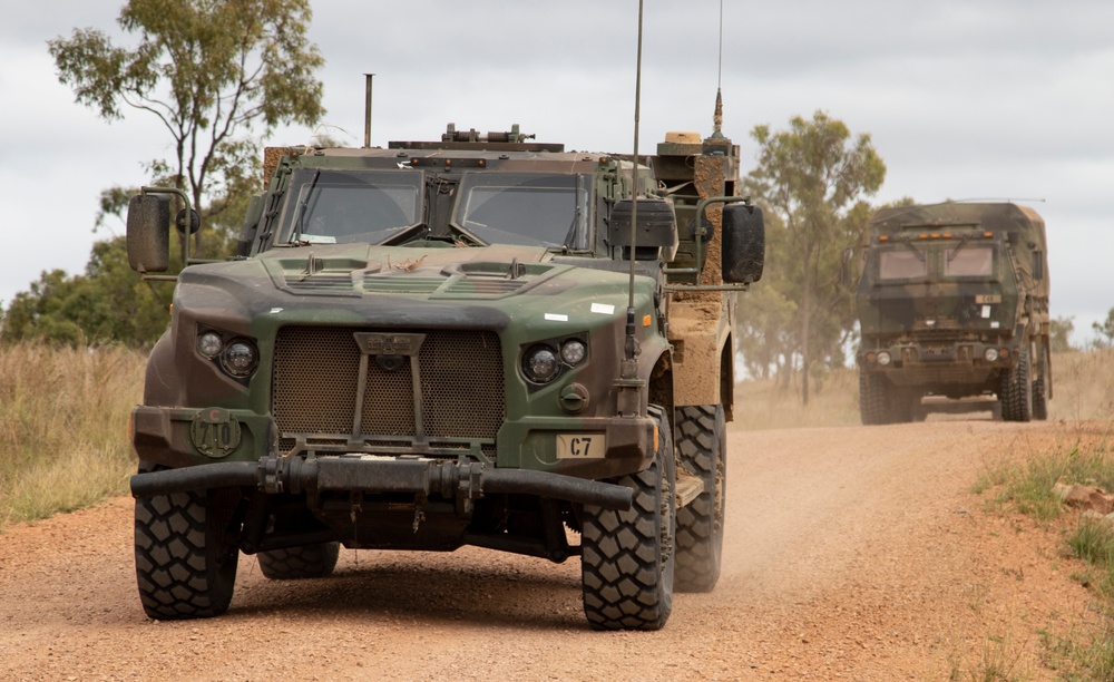 Soldiers conduct field maneuvers during Talisman Sabre 23