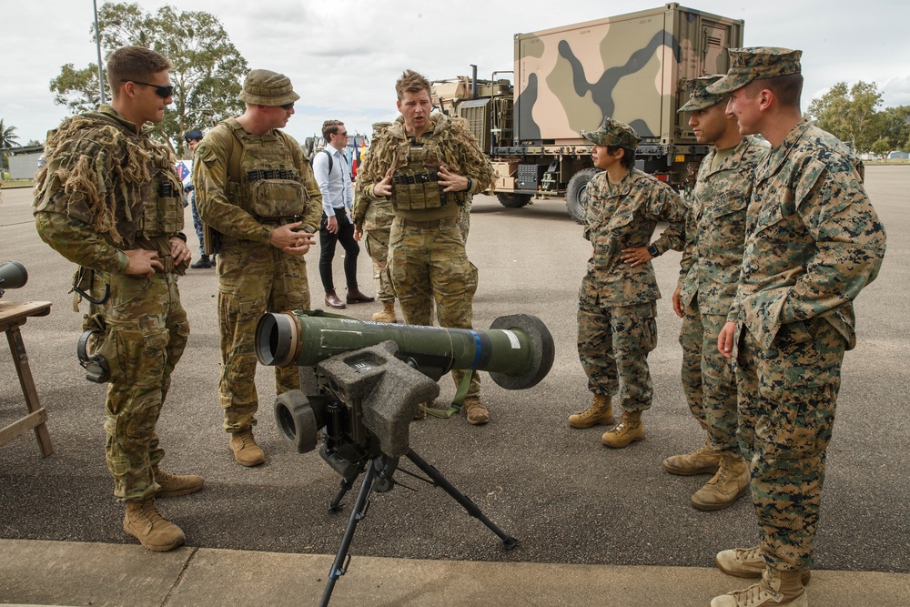 U.S. Secretary of Defense meets Marines with 1st Marine Division during Talisman Sabre 23