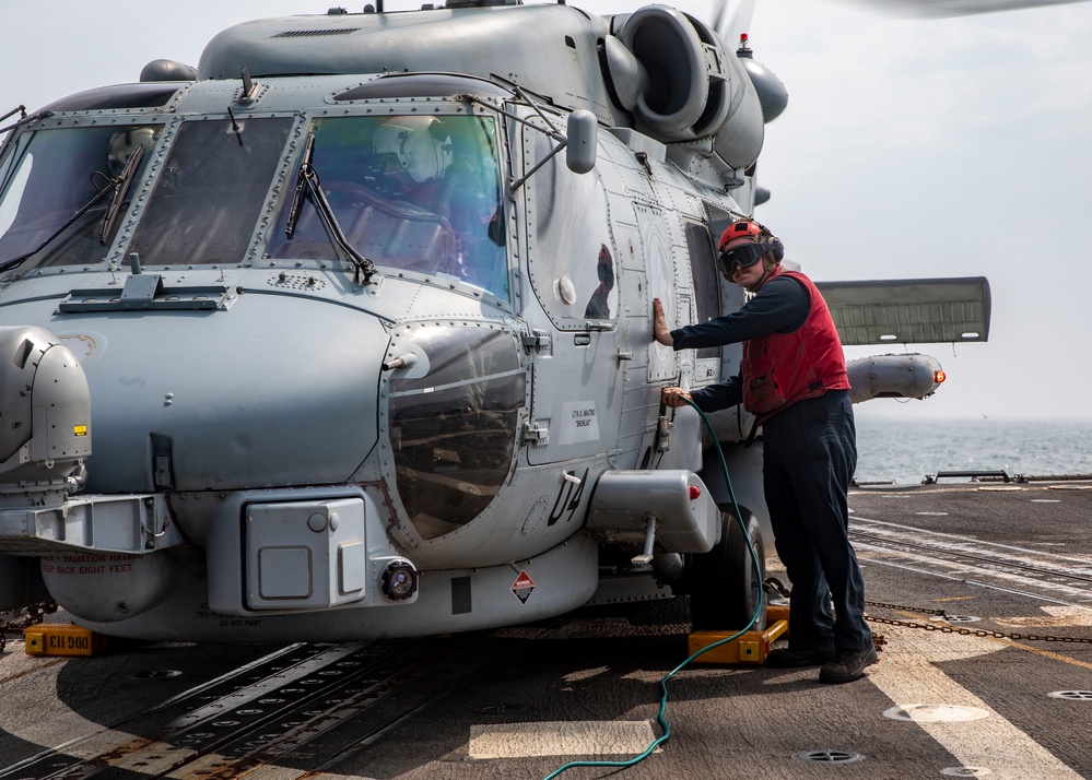 Sailors Conduct Flight Operations Aboard USS John Finn (DDG 113), July 31