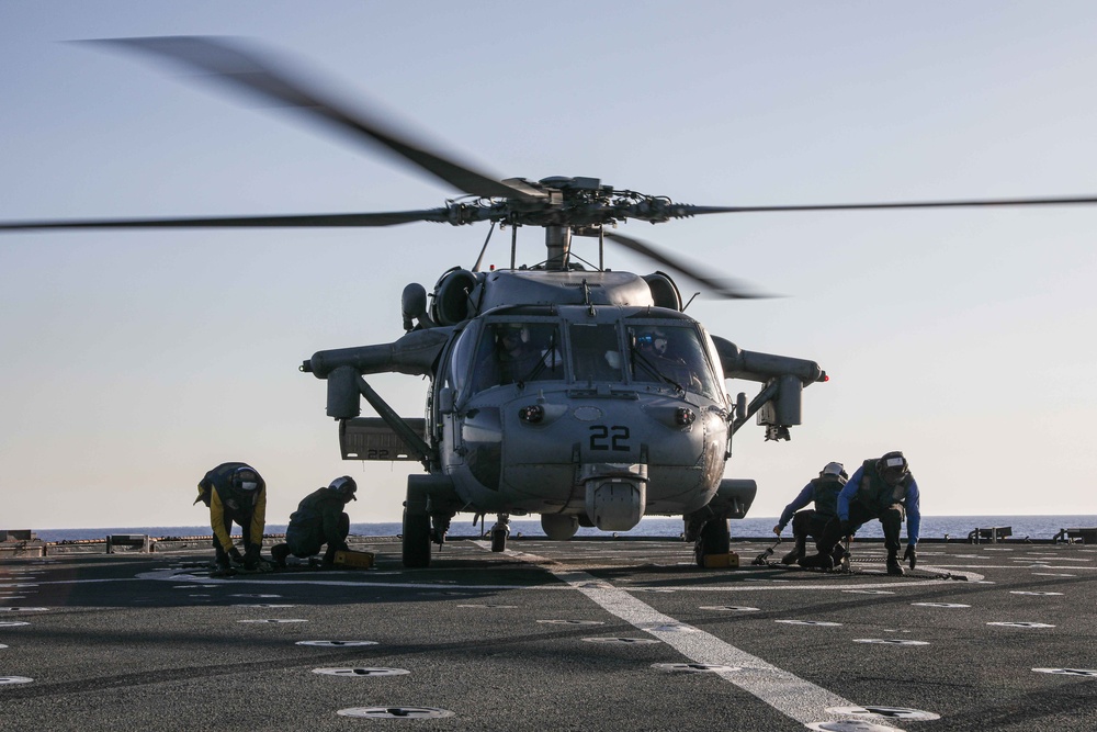 USS Carter Hall Conducts Flight Operations