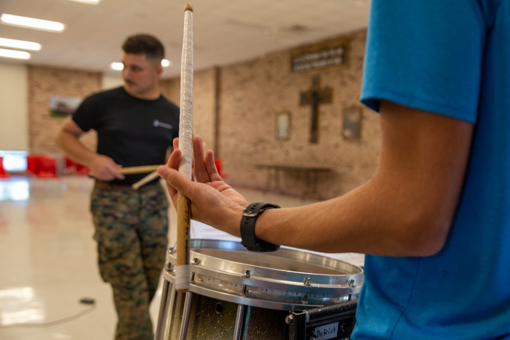 Marine musicians visit Archbishop Rummel High School