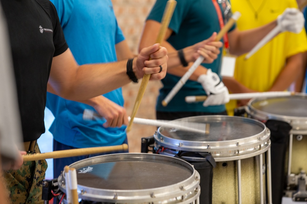 Marine musicians visit Archbishop Rummel High School