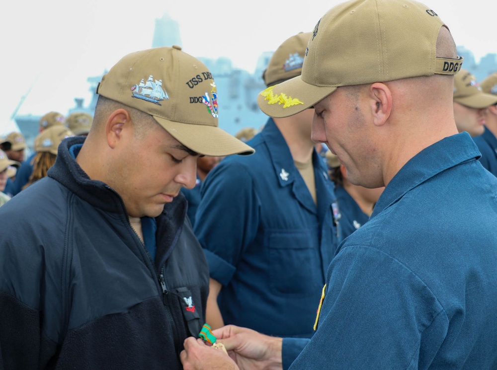 USS Decatur Holds Awards Ceremony