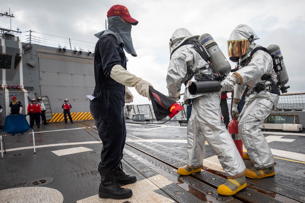 Roosevelt is on a scheduled deployment in the U.S. Naval Forces Europe area of operations, employed by the U.S. Sixth Fleet to defend U.S., allied and partner interests.