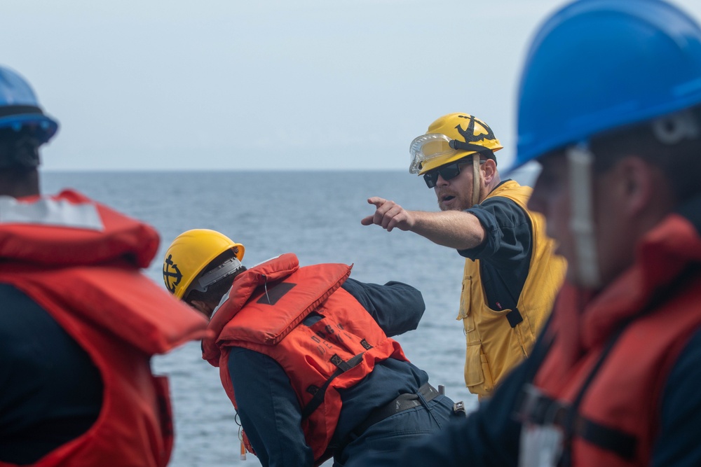 Roosevelt is on a scheduled deployment in the U.S. Naval Forces Europe area of operations, employed by the U.S. Sixth Fleet to defend U.S., allied and partner interests.