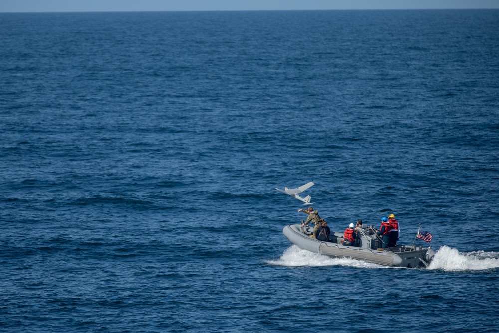 Roosevelt is on a scheduled deployment in the U.S. Naval Forces Europe area of operations, employed by the U.S. Sixth Fleet to defend U.S., allied and partner interests.