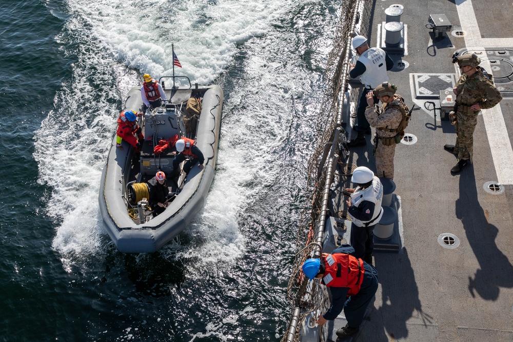 Roosevelt is on a scheduled deployment in the U.S. Naval Forces Europe area of operations, employed by the U.S. Sixth Fleet to defend U.S., allied and partner interests.