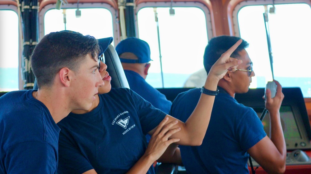 USCGC Myrtle Hazard (WPC 1139) crew conducts fisheries boardings