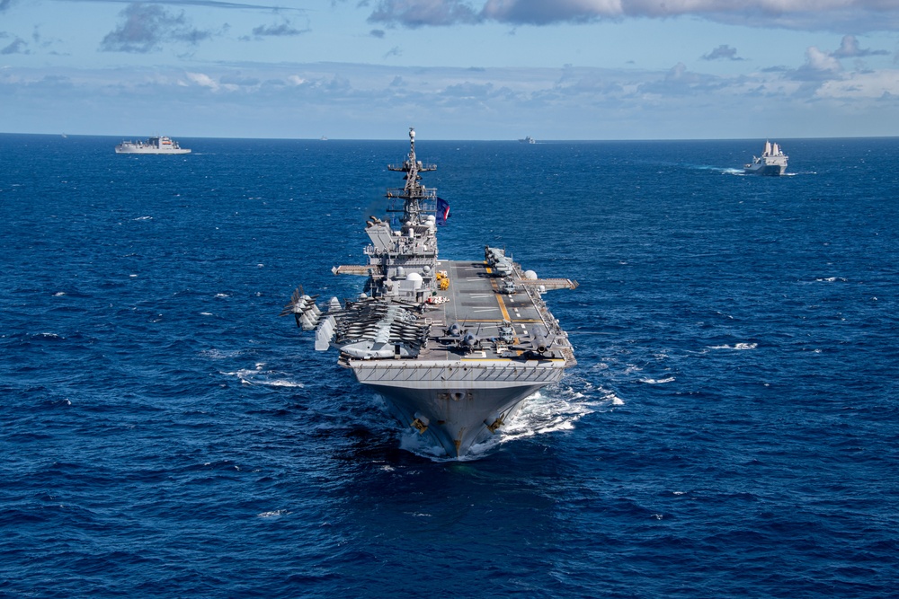 American, Australian, Japanese, and South Korean Ships Sail in Formation During Exercise Talisman Sabre