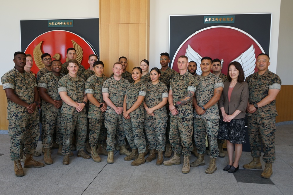 CATC Camp Fuji Marines visit the Japan Ground Self Defense Force’s High Technical School