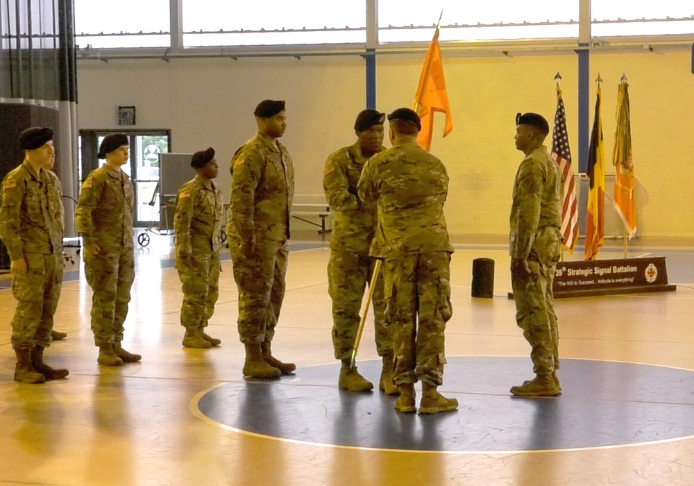 39th Strategic Signal Battalion HHD Assumption of Responsibility, CAC Bldg, Chievres Air Base, Belgium, July 27, 2023