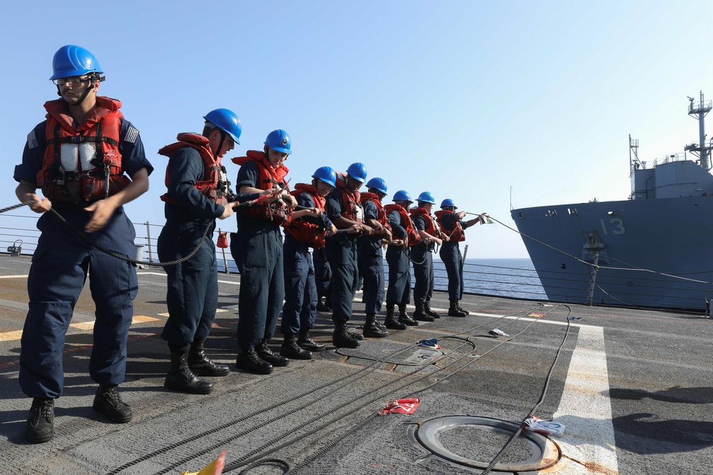 Sailors Pull Out Line