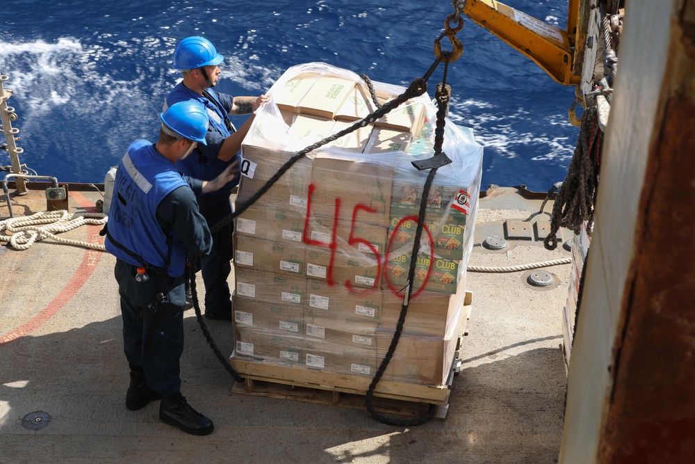 Sailors Retrieve Supplies