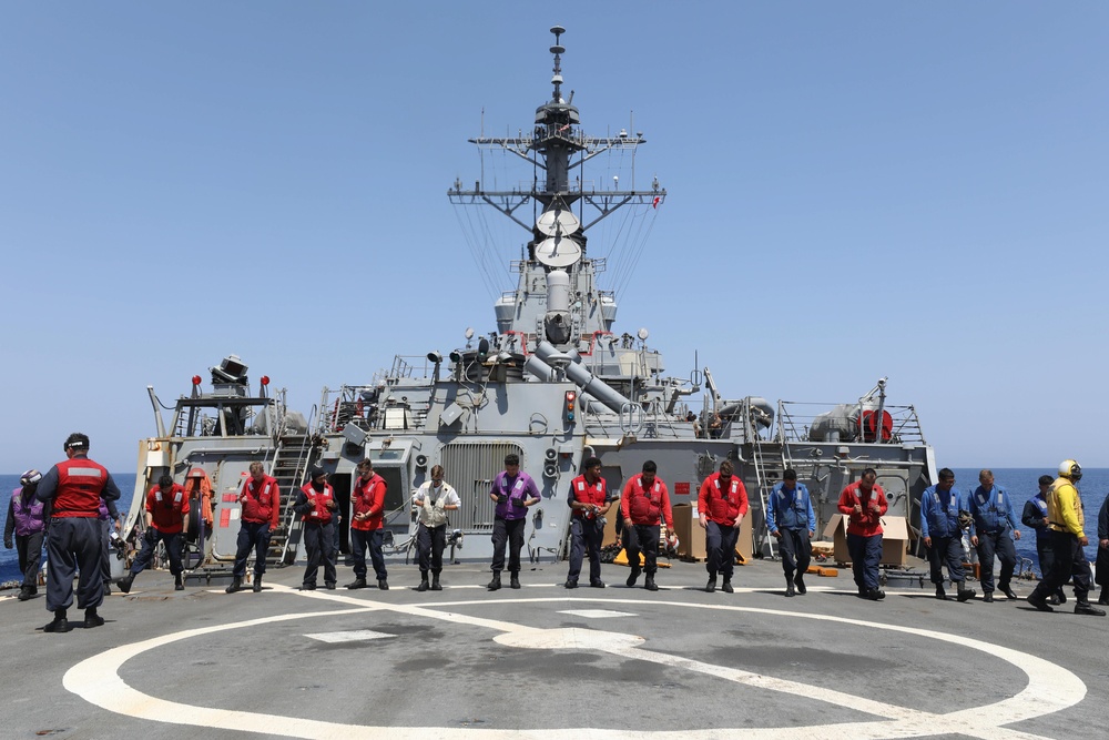 Sailors Look For Debris