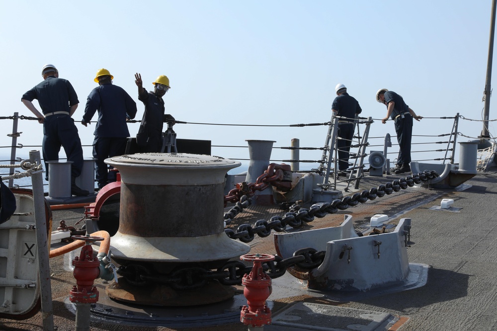 Sailors Pull In Anchor