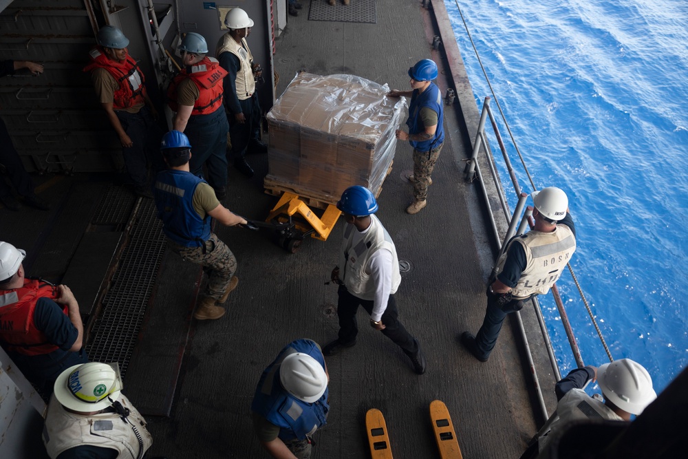 Bataan Conducts Replenishment at Sea