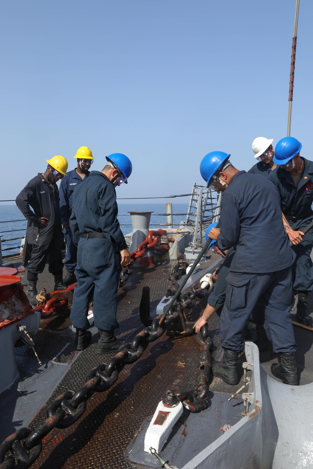 Ramage Sailors Clean Anchor