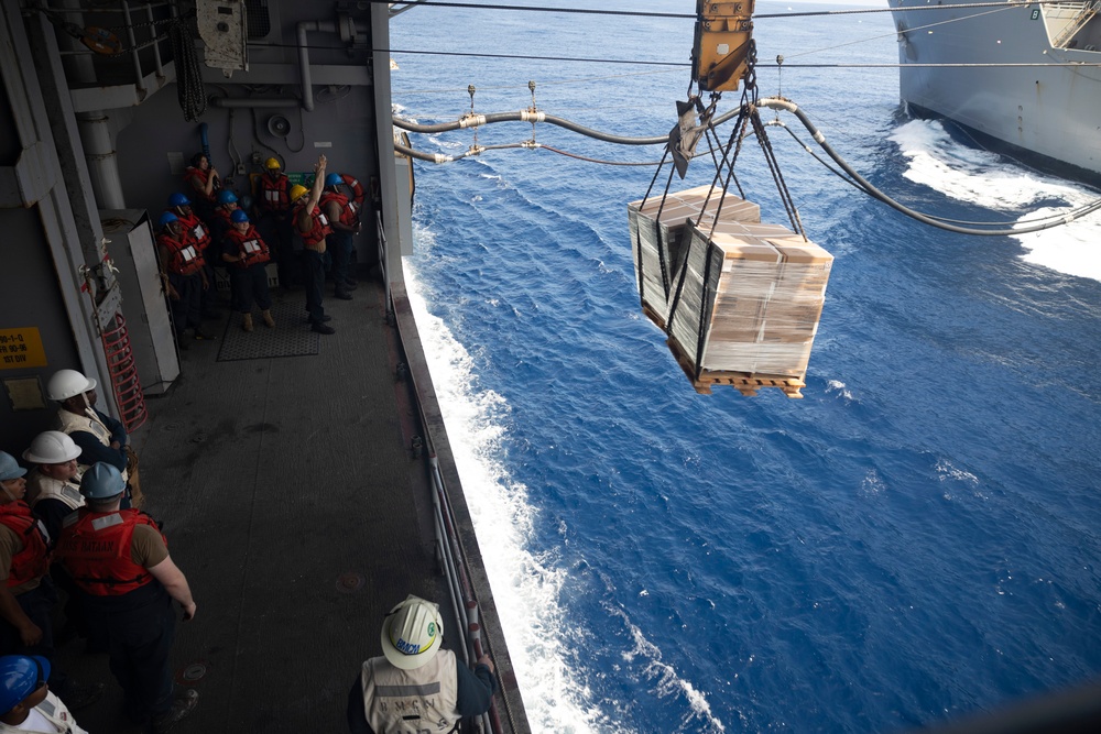 Bataan Conducts a Replenishment at Sea