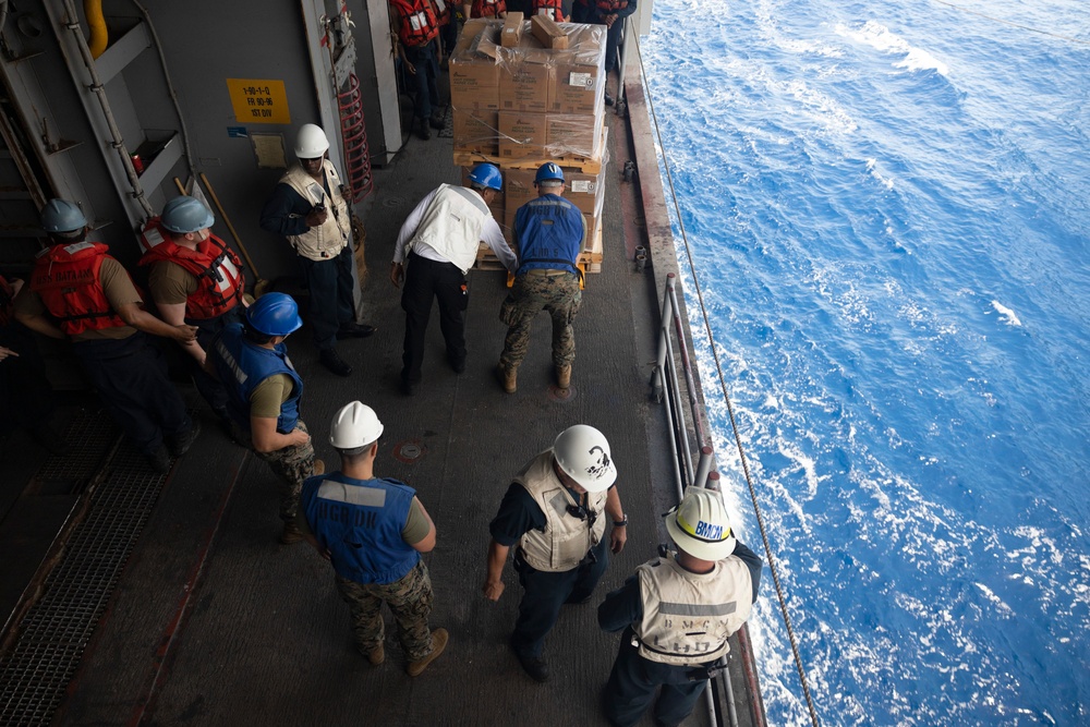 Bataan Conducts a Replenishment at Sea