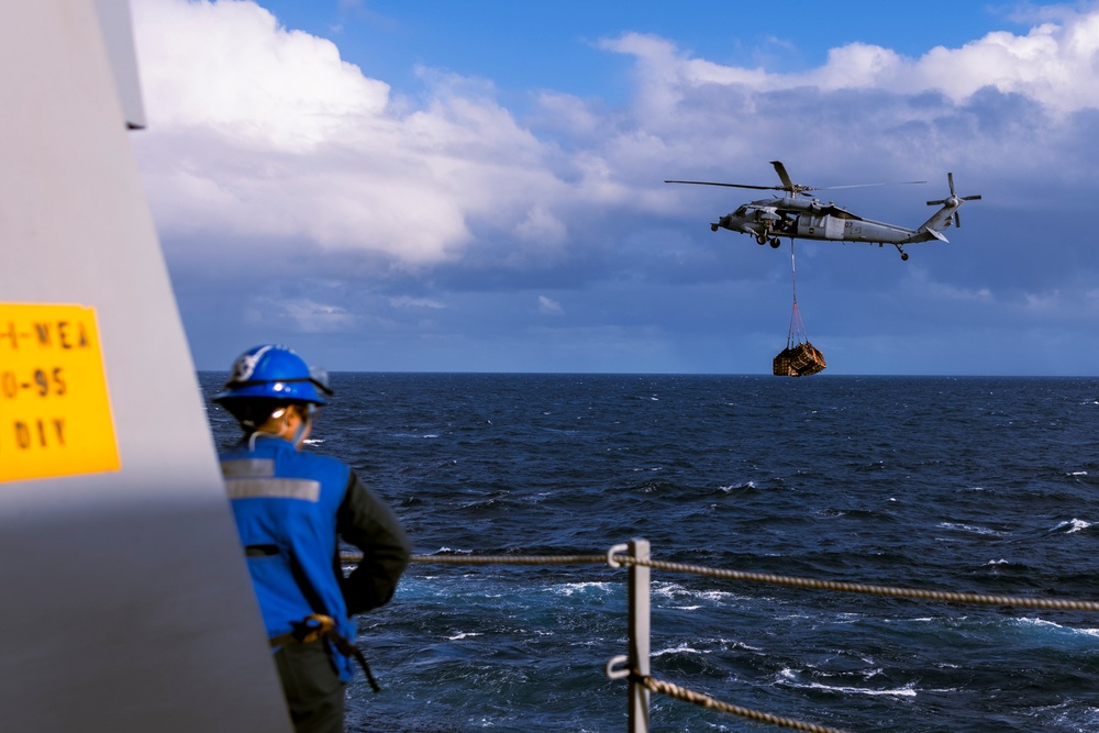 Replenishment at Sea in the Coral Sea