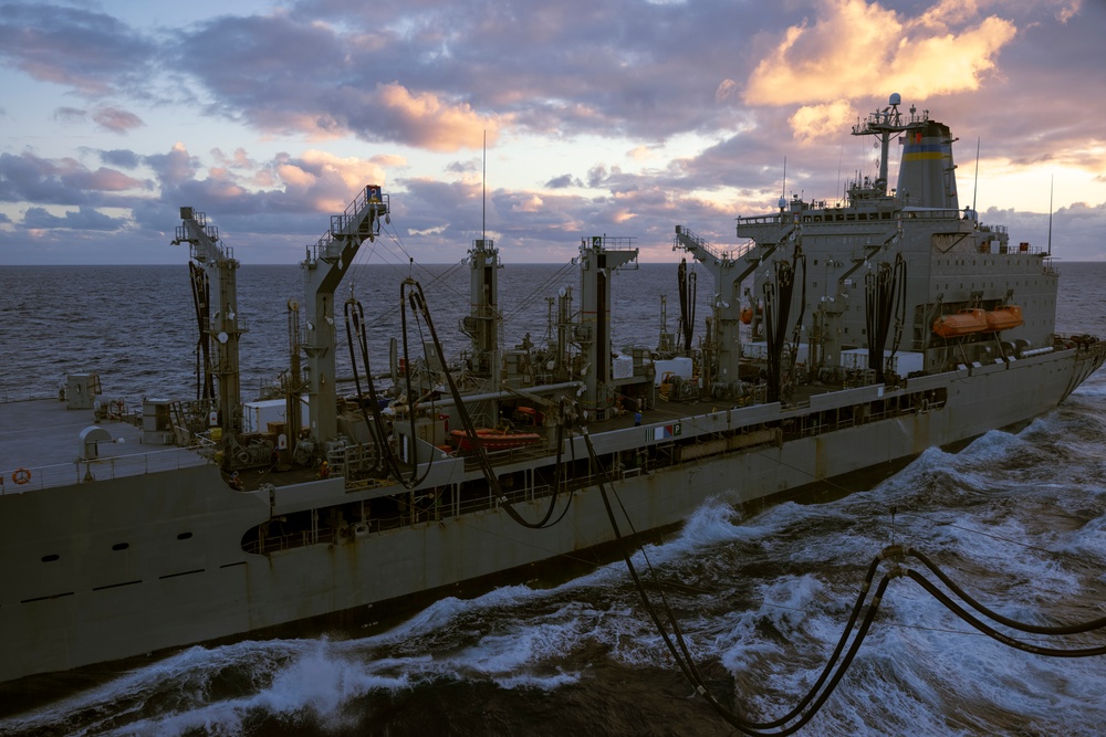 Replenishment at Sea in the Coral Sea