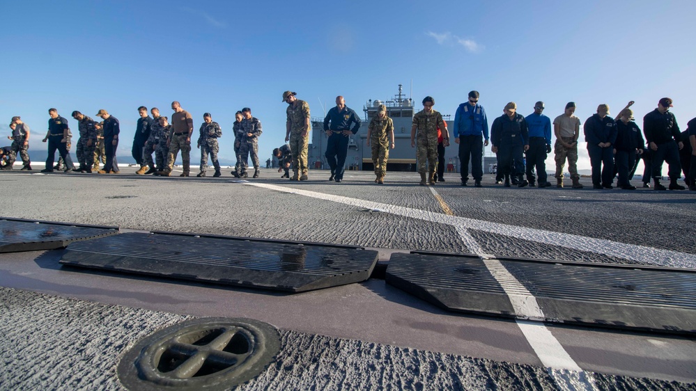 USS Miguel Keith Conducts a FOD Walk-Down