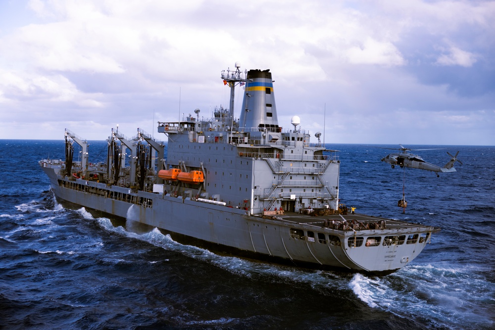 Replenishment at Sea in the Coral Sea