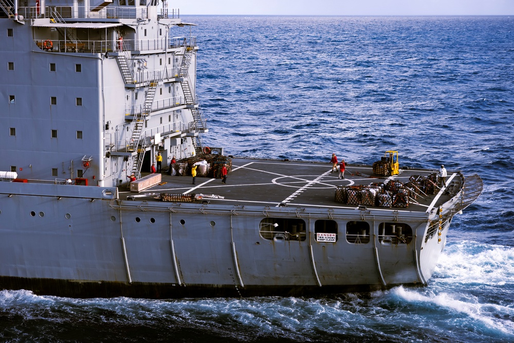 Replenishment at Sea in the Coral Sea